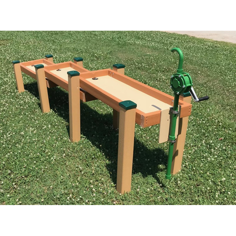 Kids' Station 132" x 28" Plastic Rectangular Sand and Water Table with